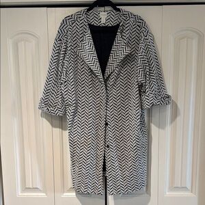 Black and White Chevron Coat